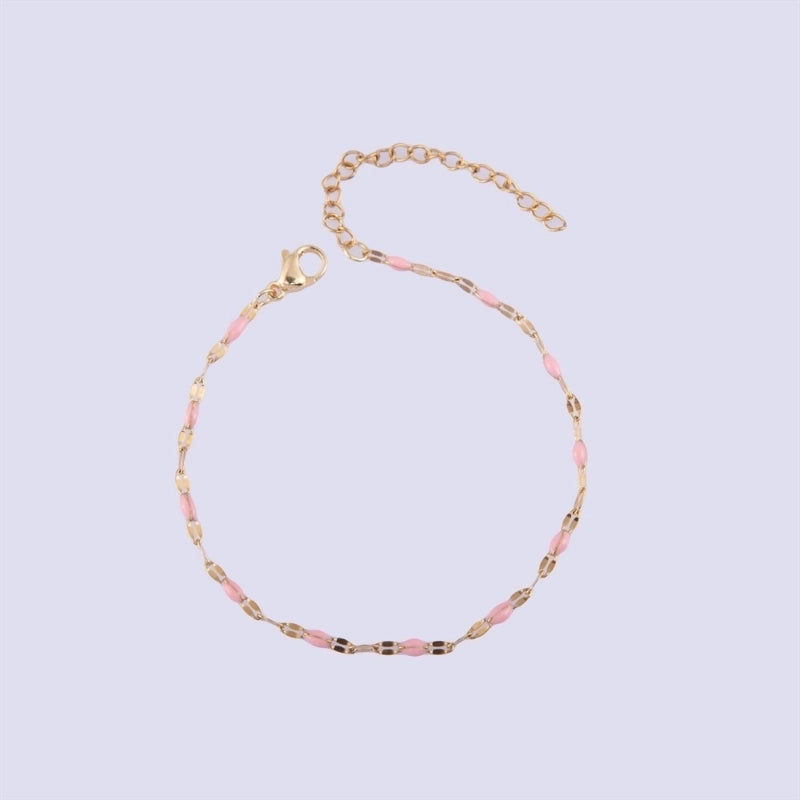 Minimalist Geometric Color Block 304 Stainless Steel Titanium Steel Bracelets In Bulk