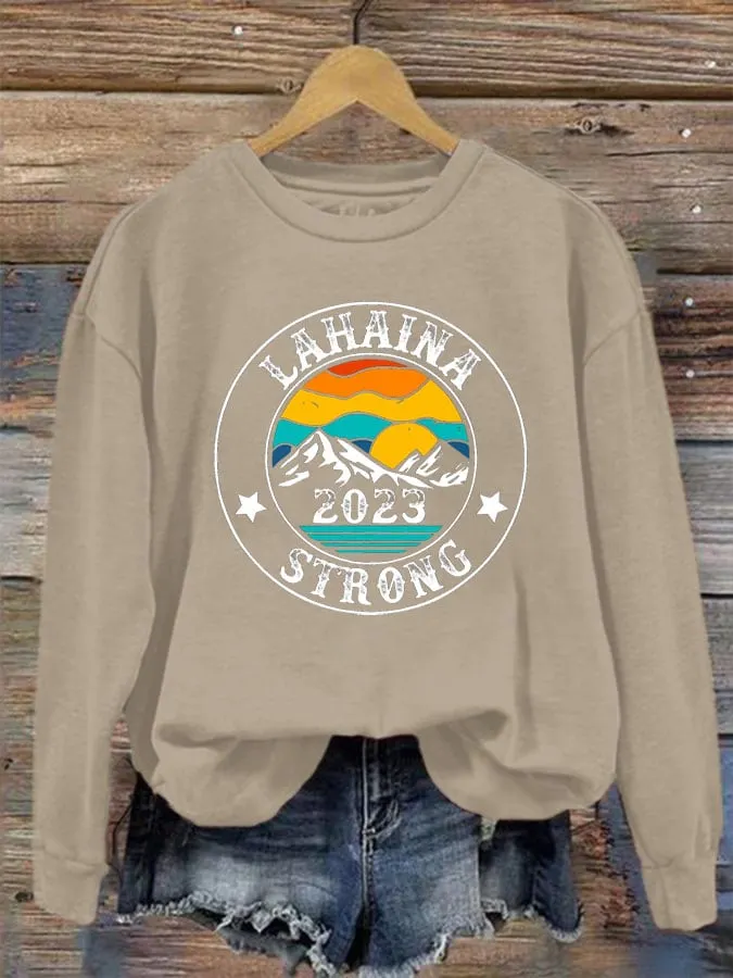 Women's Lahaina Strong Print Sweatshirt