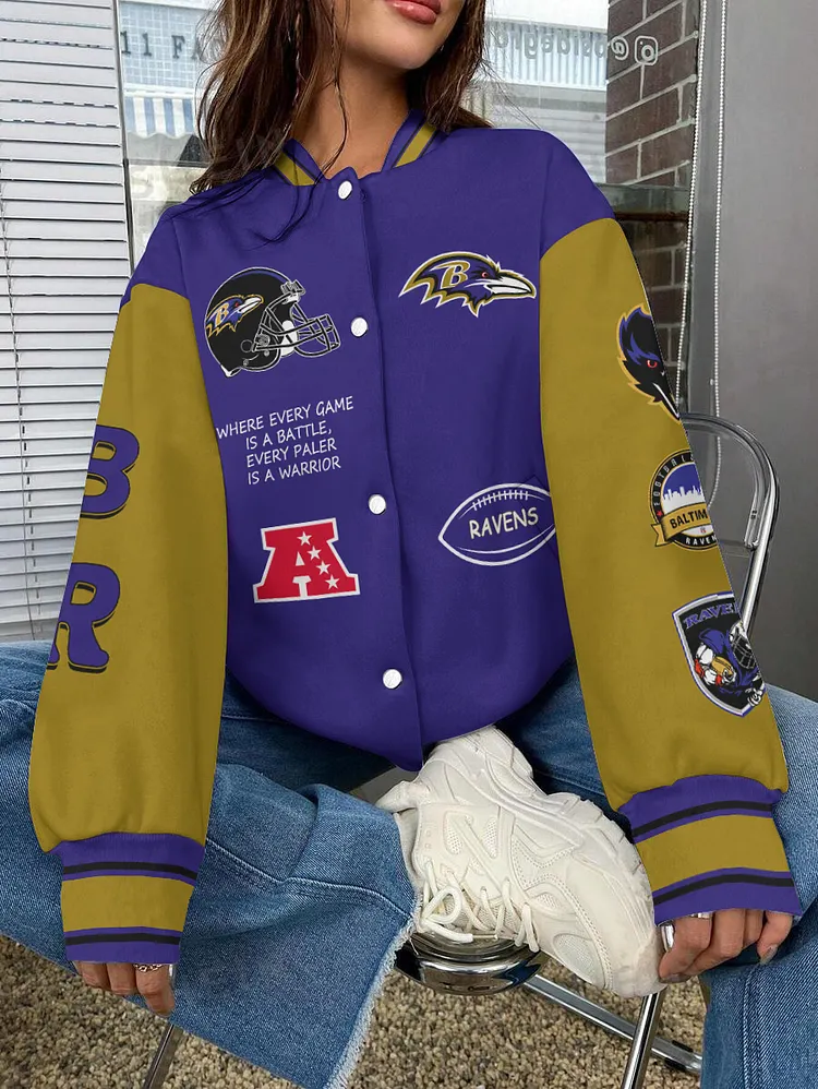 Baltimore Ravens  National Football League 2024 Make Your Mark Unisex Varsity Jacket