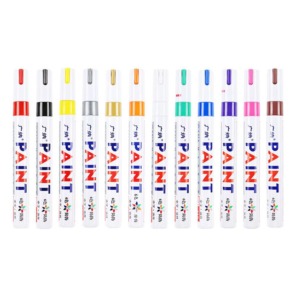 

12 Colors Waterproof Car Tire Tread Rubber Metal Permanent Paint Marker Pen, 501 Original