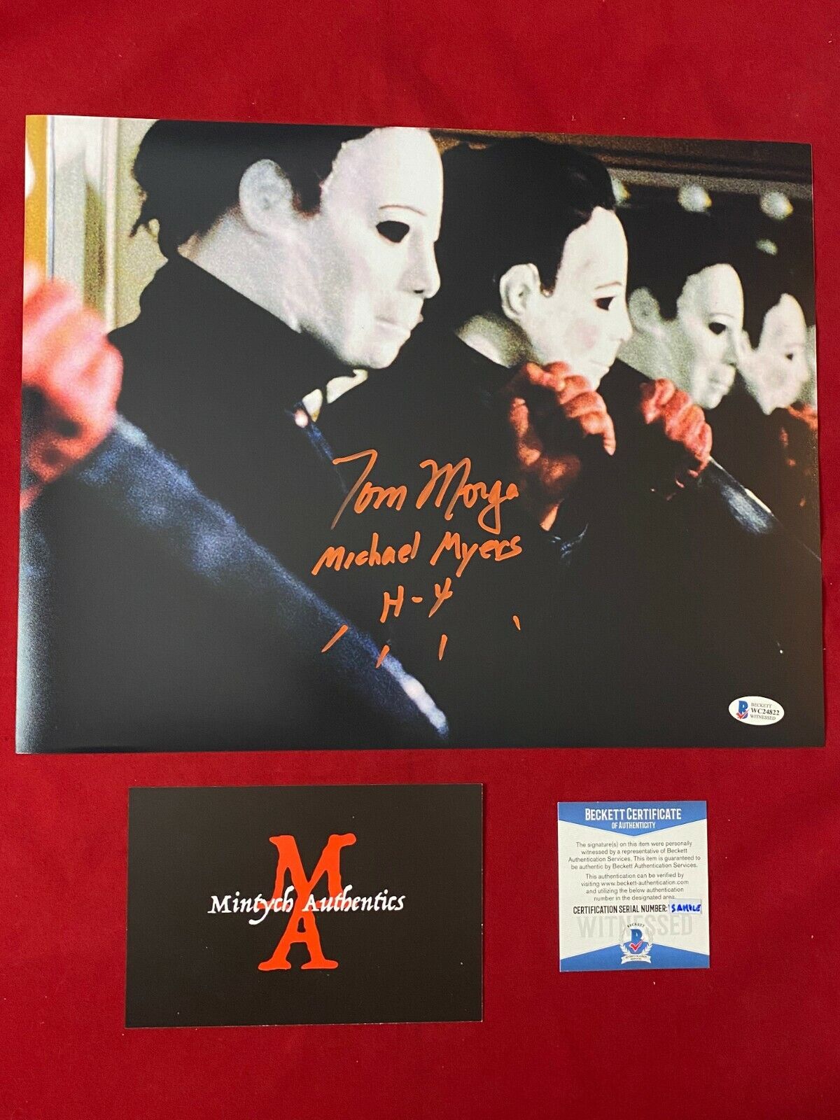 TOM MORGA AUTOGRAPHED SIGNED 11x14 Photo Poster painting! HALLOWEEN 4! MICHAEL MYERS! BECKETT!