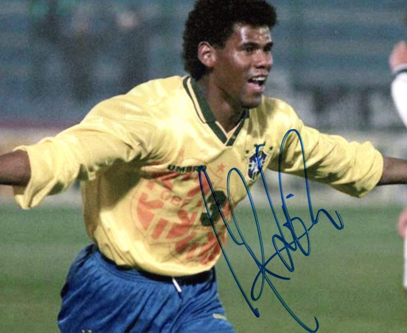 SOCCER Aldair BRAZIL NATIONAL TEAM autograph, signed Photo Poster painting