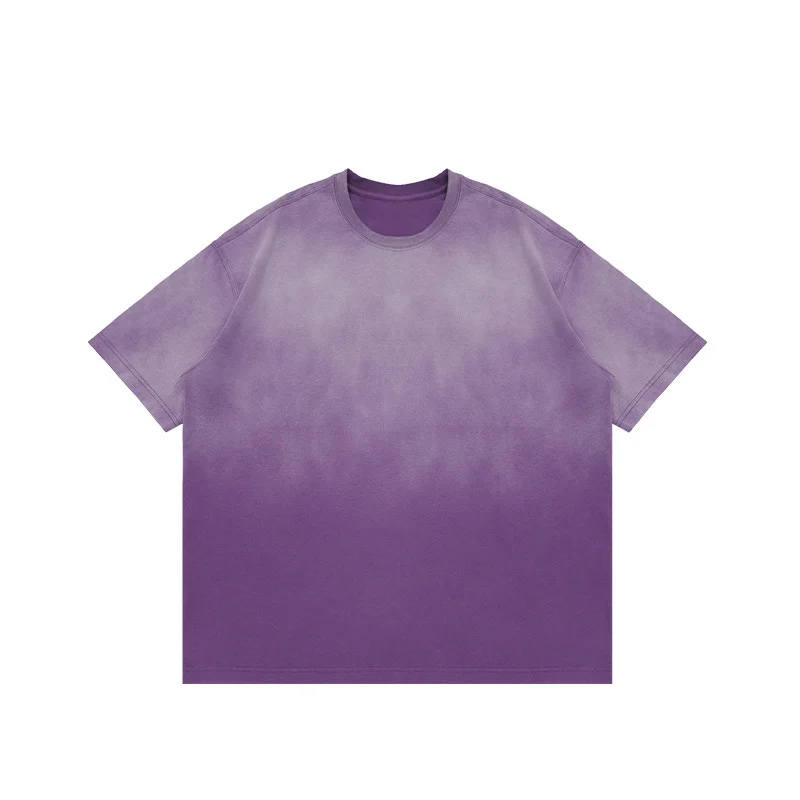 Solid color washed gradient sport T-shirt