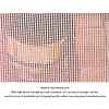 3Pcs Makeup Bag PVC Travel Storage Bag Large Capacity Zipper Mesh Bag (Pink)