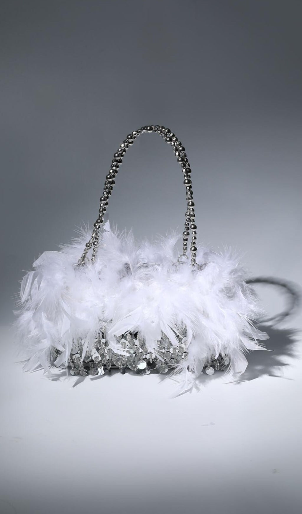 Sequin Feather Shoulder Bag