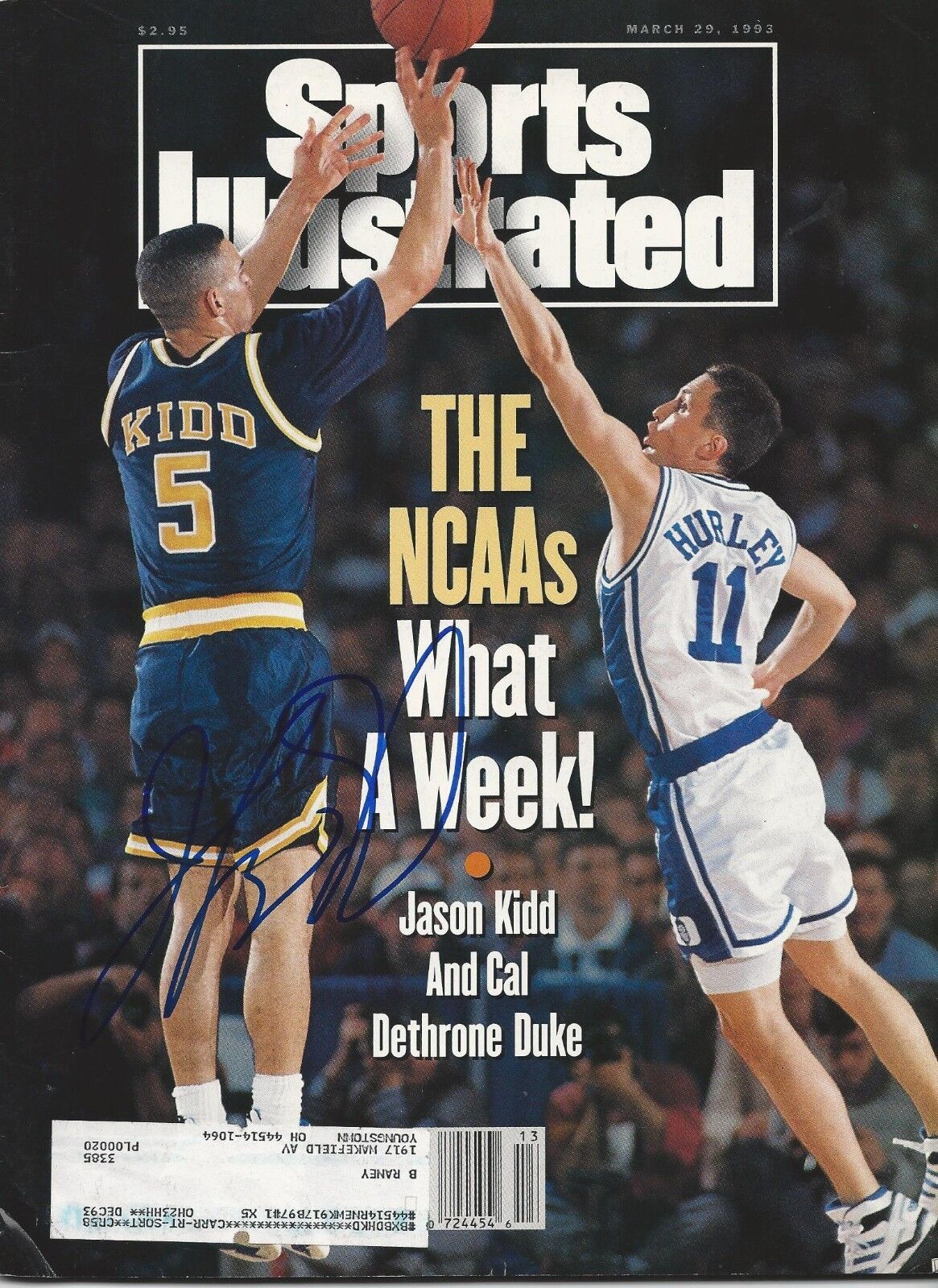 **GFA Sports Illustrated *JASON KIDD* Signed SI Magazine AD2 COA**