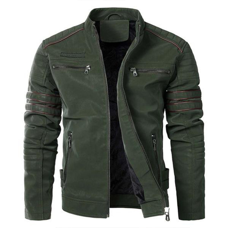 Men&lsquo;s Motorcycle Style Leather Jacket