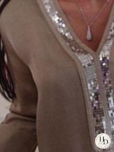 Versatile Sequin-Detailed Long Sleeve Top