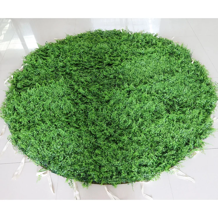 Roll Up Fabric Artificial Vivid Green Grass Wall Wedding Backdrop, Floral Party Decor, Event Photography-VF-086-2-2