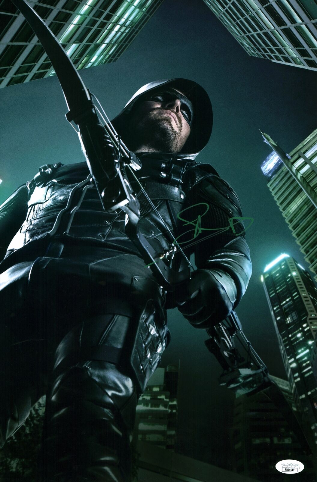 Stephen Amell Green Arrow 11x17 Photo Poster painting Signed Autograph JSA Certified COA Auto