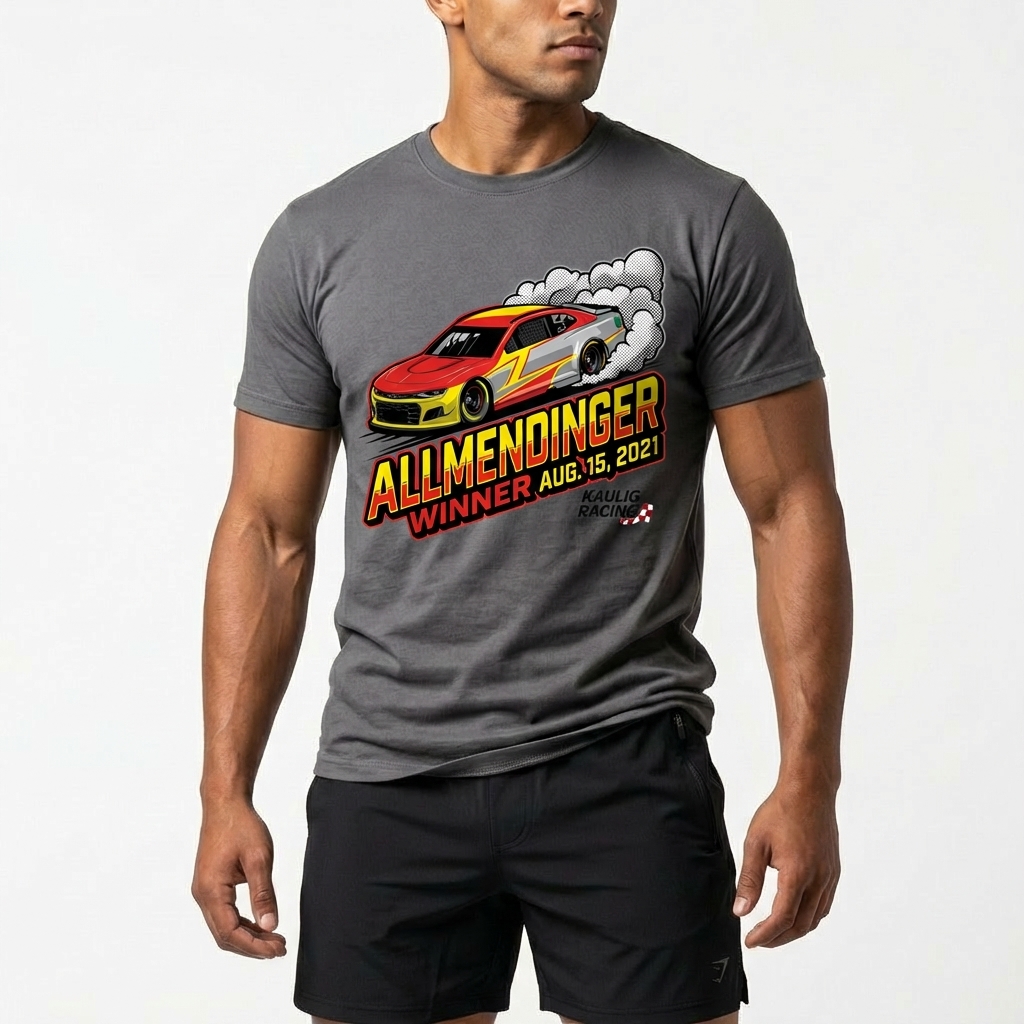  Men's American Racing-themed Casual Printed Short-Sleeved T-shirt Avantcool