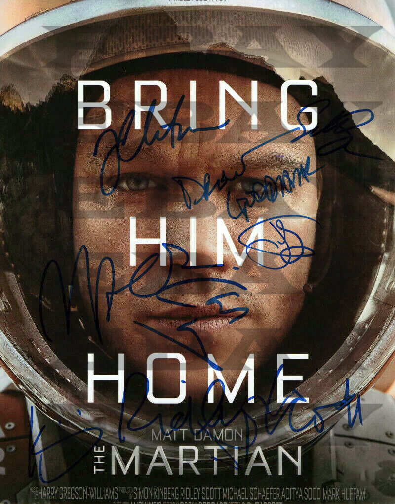 The Martian Cast Matt Damon Autographed 8x10 Photo Poster painting Signed REPRINT