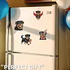 4PCS 2D/Flat Acrylic DIY Diamond Art Fridge Magnet Kit Rottweiler Design DIY Art Fridge Magnet Refrigerator Sticker Magnetic Diamond Art Decor Refrigerator Mailbox Home Decoration DIY Crafts