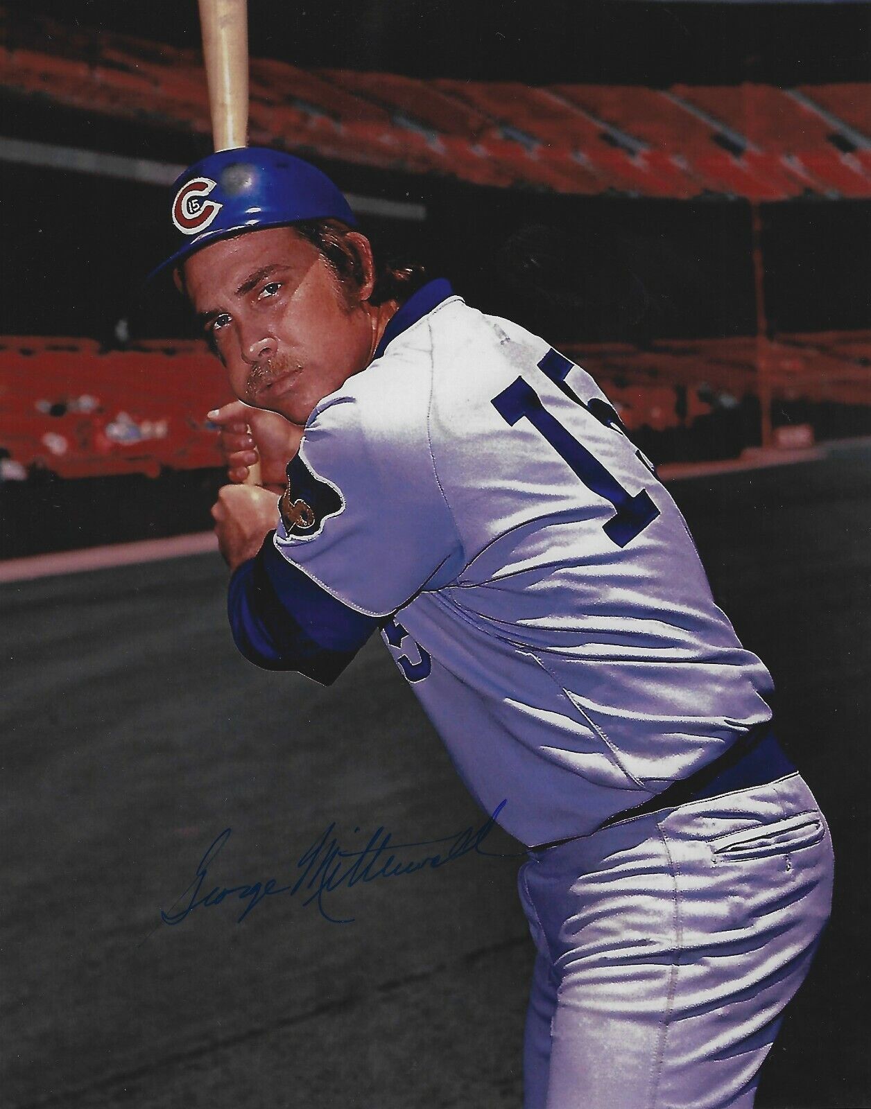 Signed 8x10 GEORGE MITTERWALD Chicago Cubs Autographed Photo Poster painting - COA