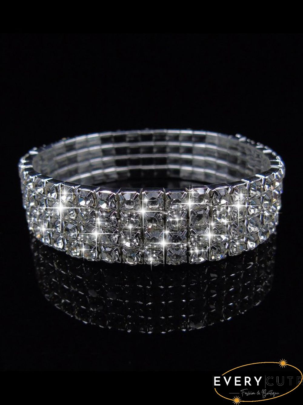 1-5 Row Full Drill Stretch Bracelet Party Bracelet