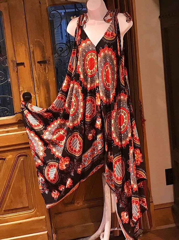 Casual Jumpsuit, Bohemian Jumpsuit, Harem Pants