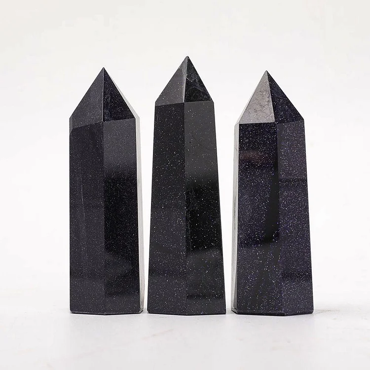 Blue Sandstone Crystal Towers Points Bulk