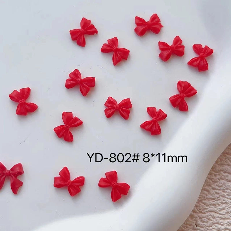 Sweet Minimalist Classic Style Bow Knot Resin Nail Decoration Accessories 20 PCS/Package