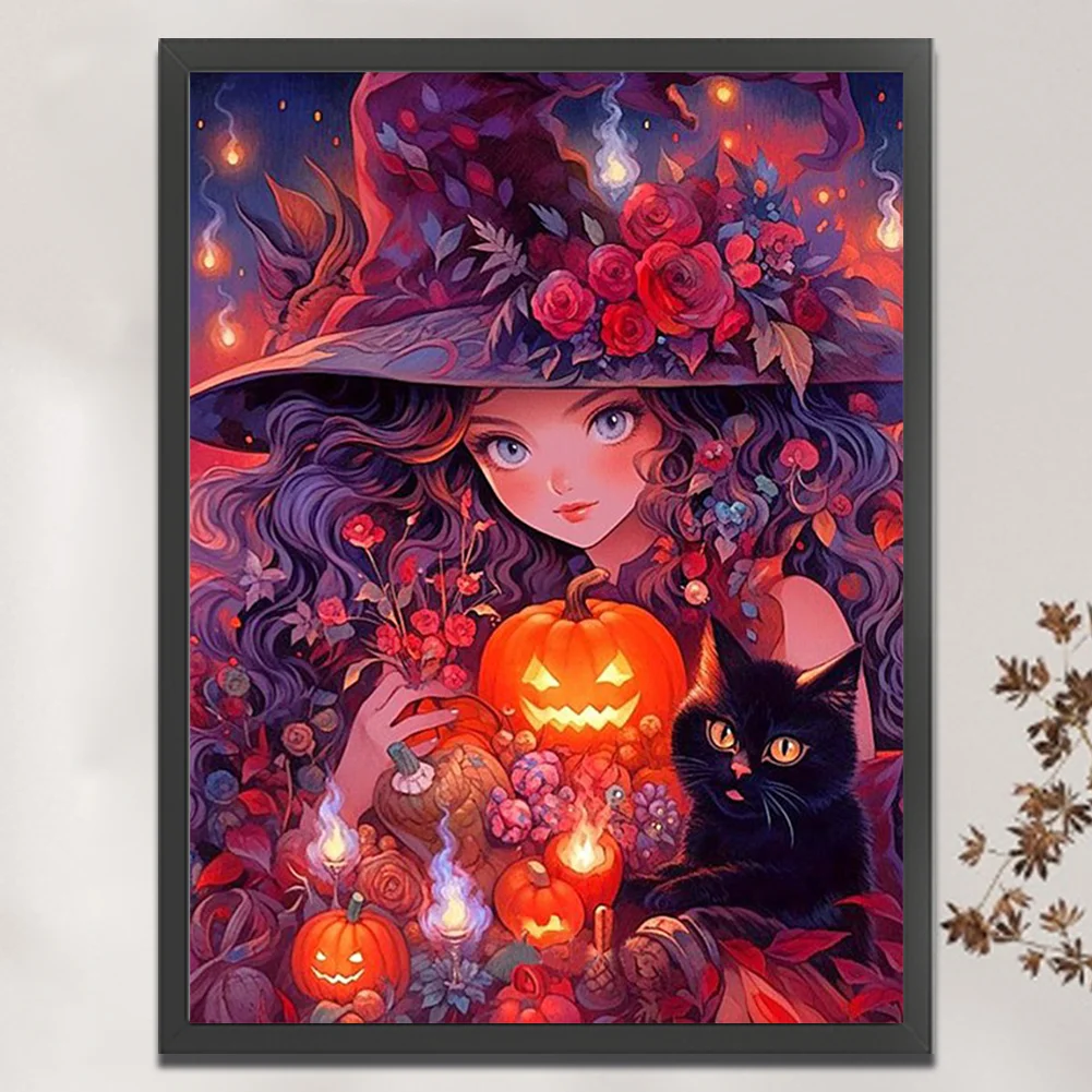 11CT Full Stamped Cross Stitch - Witches(Canvas|50*65CM)