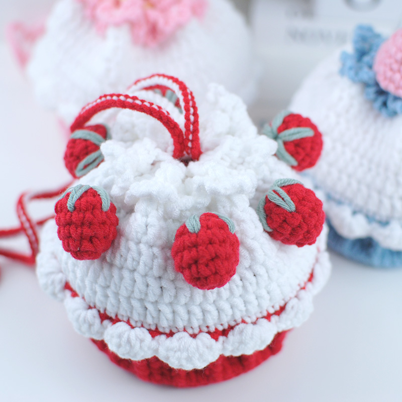 Trendy DIY Crochet Cupcake Bag Kit - Craft Yarn Set