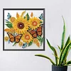 Sonnenblumenschmetterling - speziell geformte Diamantmalerei - 30*30cm