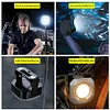 COB LED Outdoor Work Light USB Rechargeable Flashlight for Car Repair (Black)
