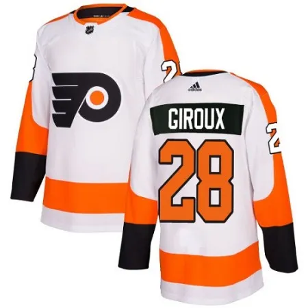 Men's  Philadelphia Flyers #28 Claude Giroux White Stitched NHL Jersey