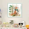 Fox Wearing Scarf-14CT Stamped Cross Stitch 21*21cm/8.27*8.27in tapestrymarket