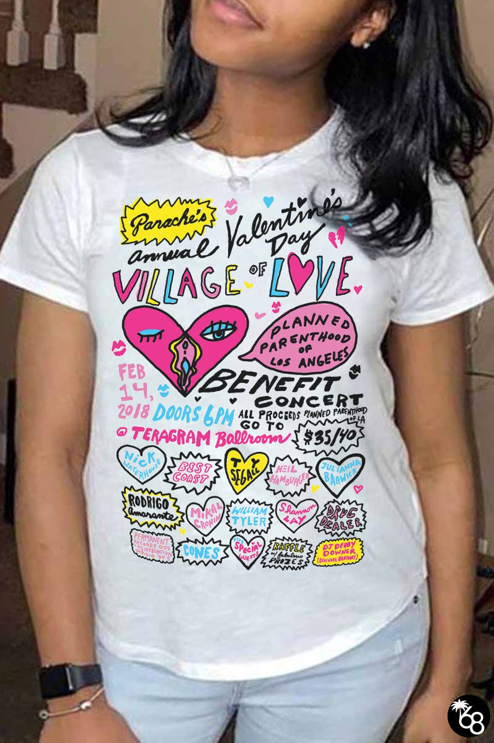 White Print Patchwork Letter O Neck T-Shirts | 168DEAL