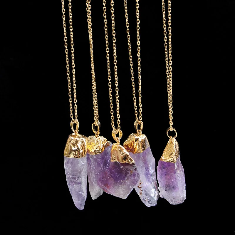 Natural crystal stone necklace 7