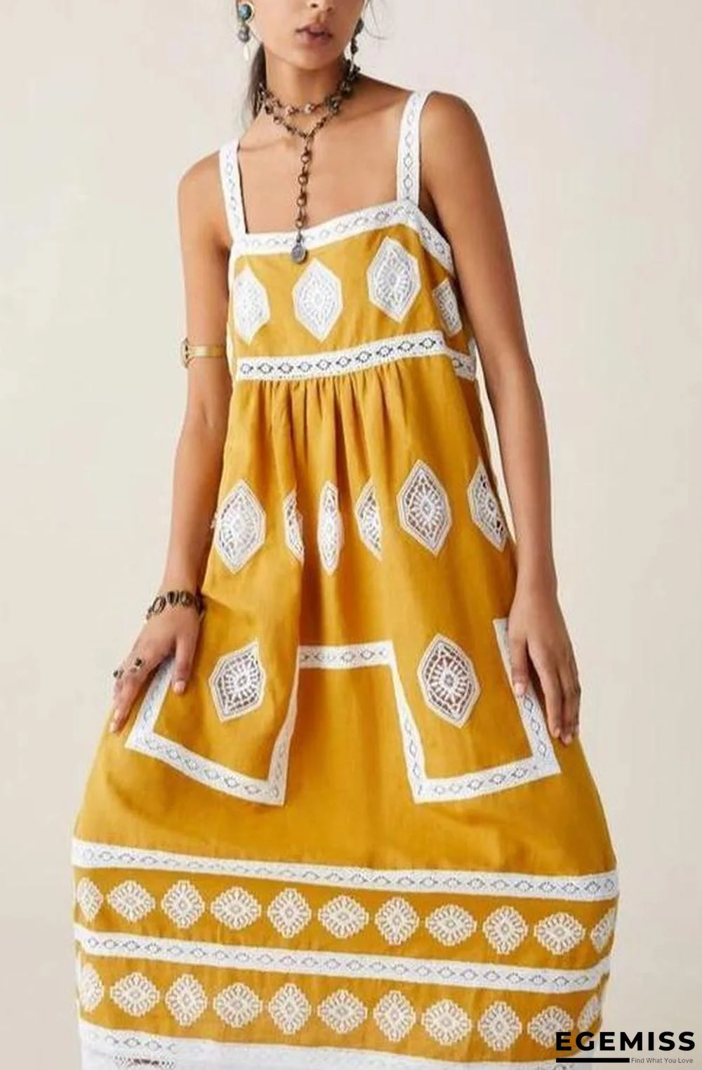 Bohemian Loose Casual Large Size Dress | EGEMISS