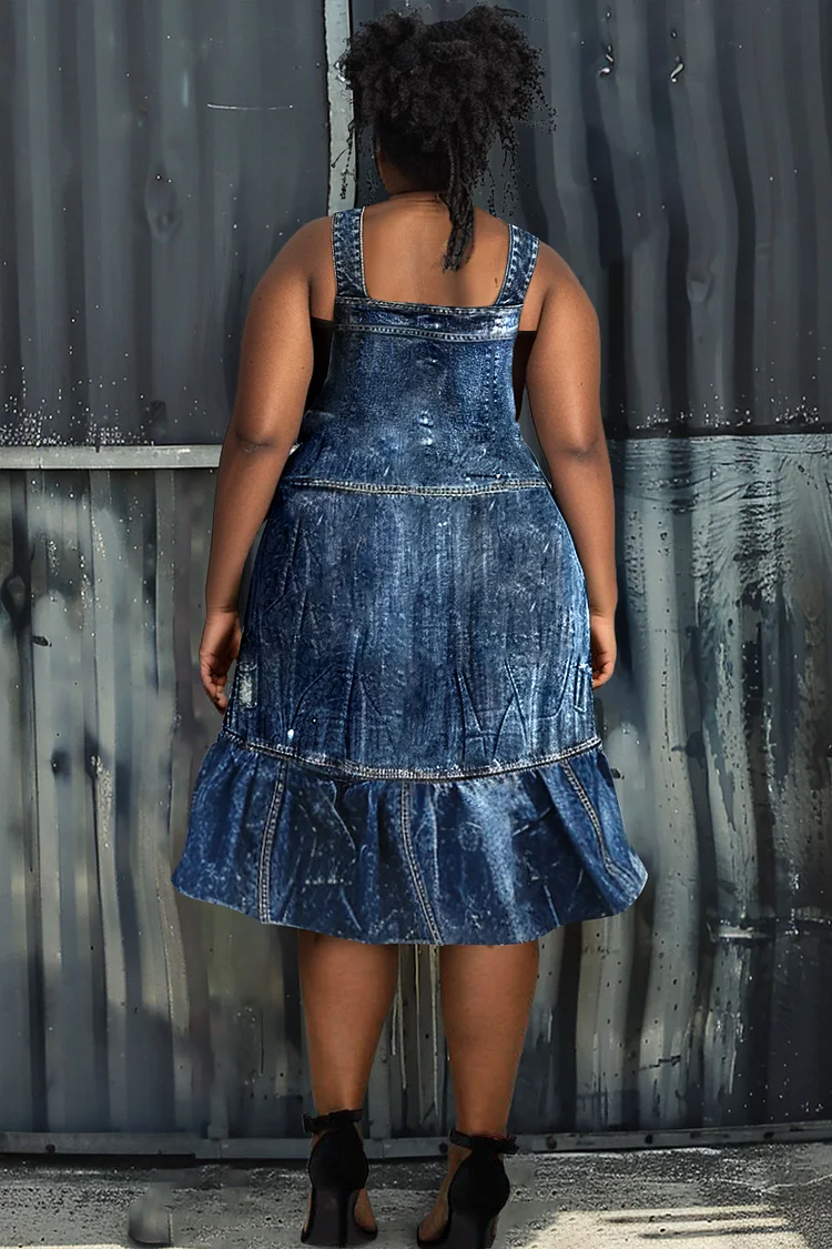 Blue Jean Overall Dress