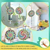2pcs Crystal Light Catcher Diamond Painting Mandala Suncatcher Hanging Kit