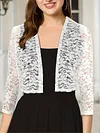 Fashionable Solid Color Lace Cardigan Top - Delicate Open Front, Sheer Three-Quarter Sleeves, Perfect for Everyday Chic Style - A Feminine & Lightweight Wardrobe Staple for Women