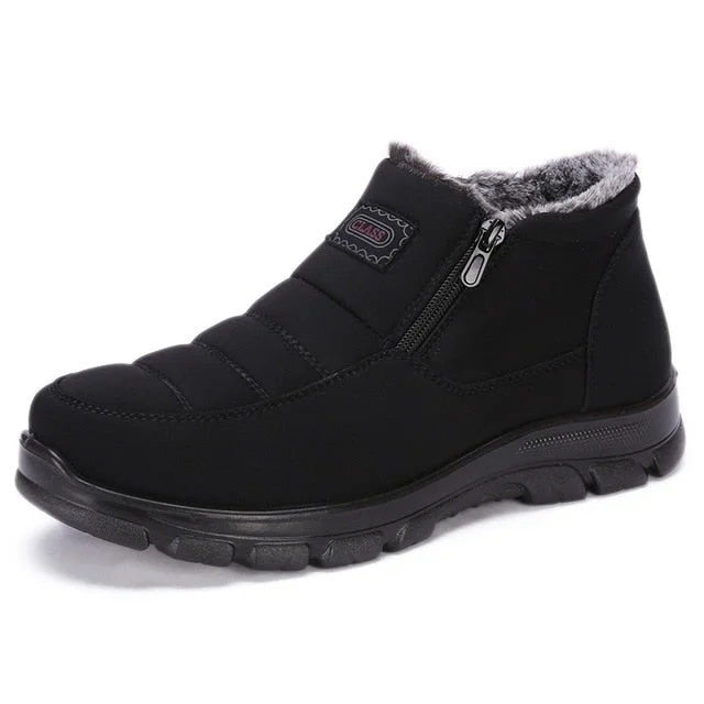 Orthopedic Snow Boots For Men Velvet Warm Ankle Shoes