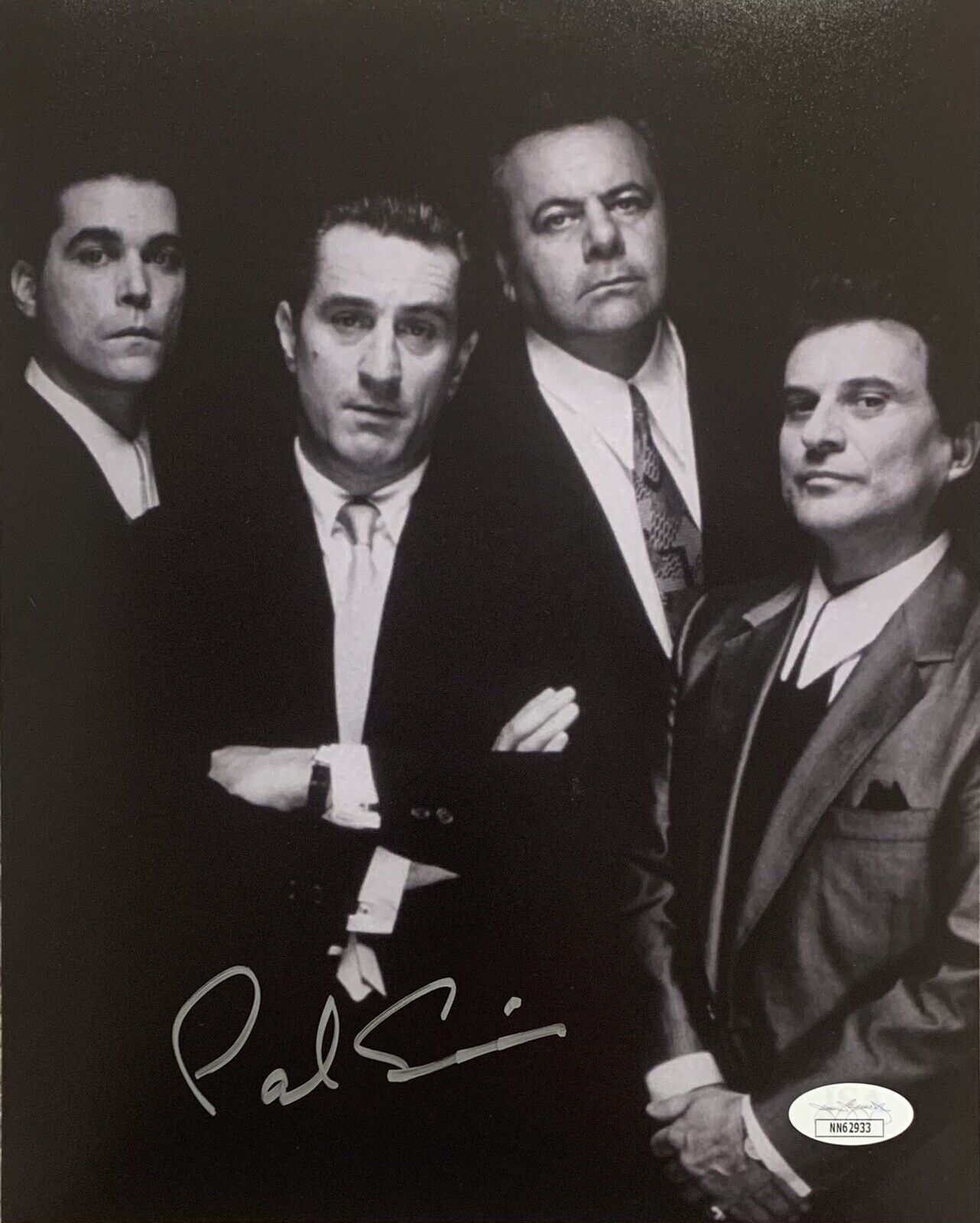 Paul Sorvino Goodfellas w/ De Niro, Liotta, & Pesci Autographed 8x10 JSA