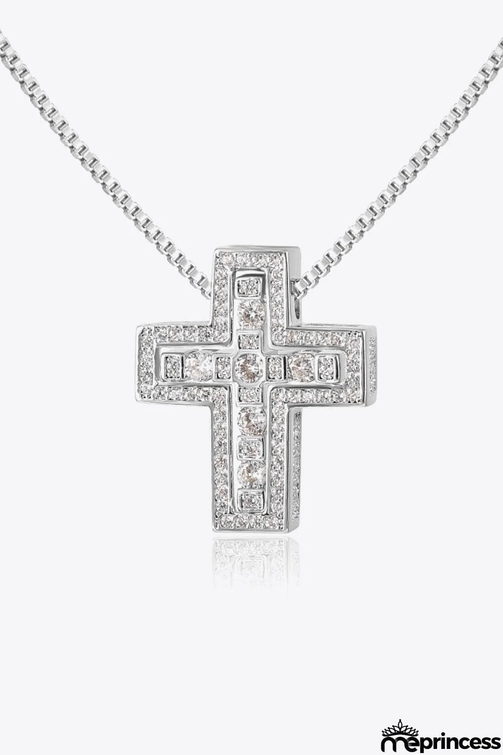 Rhinestone Cross Pendant Necklace