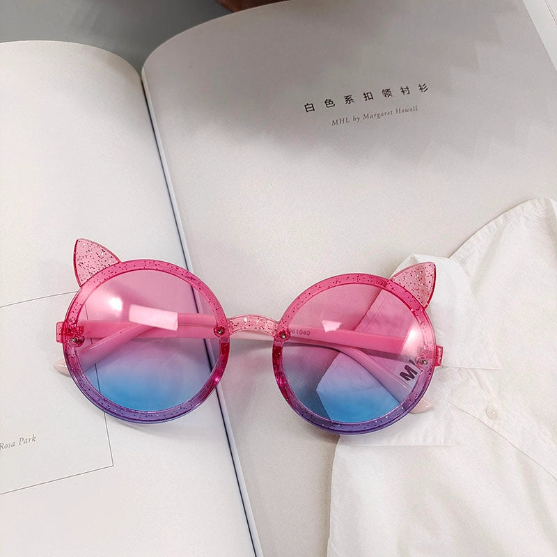 Cartoon Style Cat Resin Kids Sunglasses