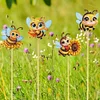 6Pcs Bee DIY Diamond Painting Kits Garden Stakes Diamond Art Kits Garden Decor