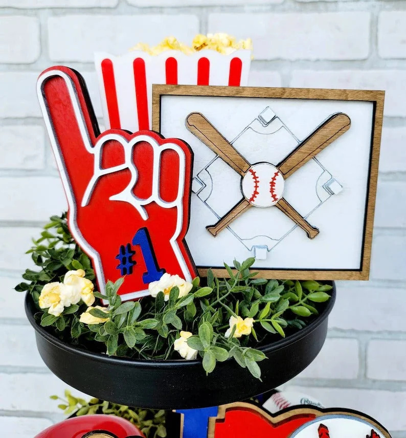 45% OFF⚾Baseball Tiered Tray Set Decor⚾