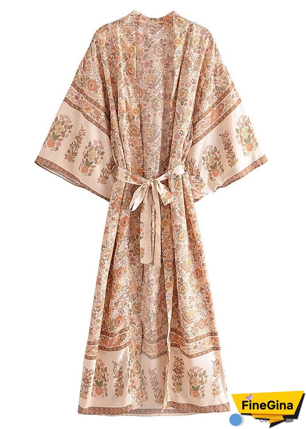 Women's Chic Rumour Midi Boho Kimono Dress