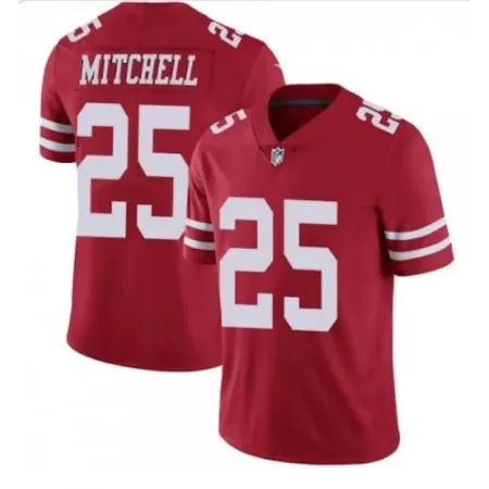 Men's San Francisco 49ers #25 Eli Mitchell Red Vapor Untouchable Limited Stitched Jersey 0DCO