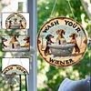 Diamond Painting Hot Dog Dachshund Hanging Pendant Window Decor