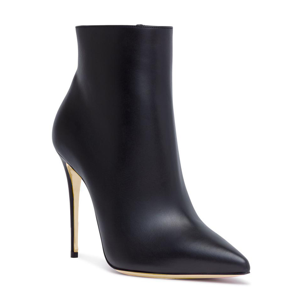100mm Women's Closed Pointed Toe Stilettos Ankle Boots-MERUMOTE