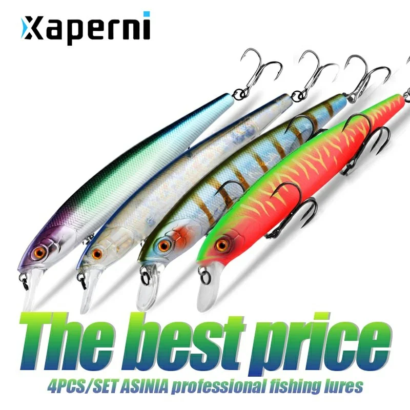 ASINIA Best price 4pcs each set assorted colors 128mm 23g SP depth 1.5m hard bait quality professional