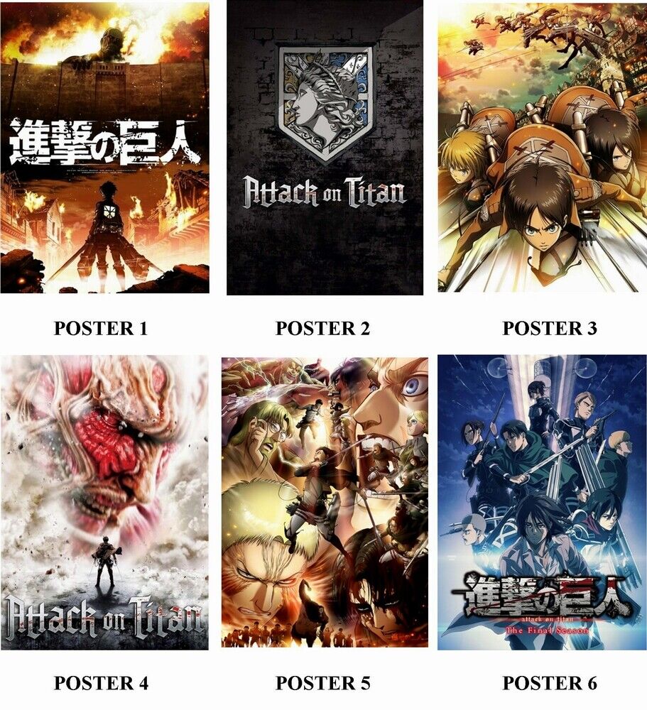 ATTACK ON TITAN - ANIME - 6 Photo Poster painting POSTERS - PRINTS - INSERTS PERFECT FOR FRAMING