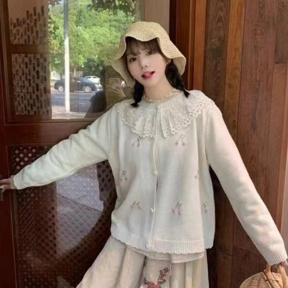 Chicfifth Sweater Women Winter Long Sleeve High Quality Autumn Vintage Top Knitted Cardigan