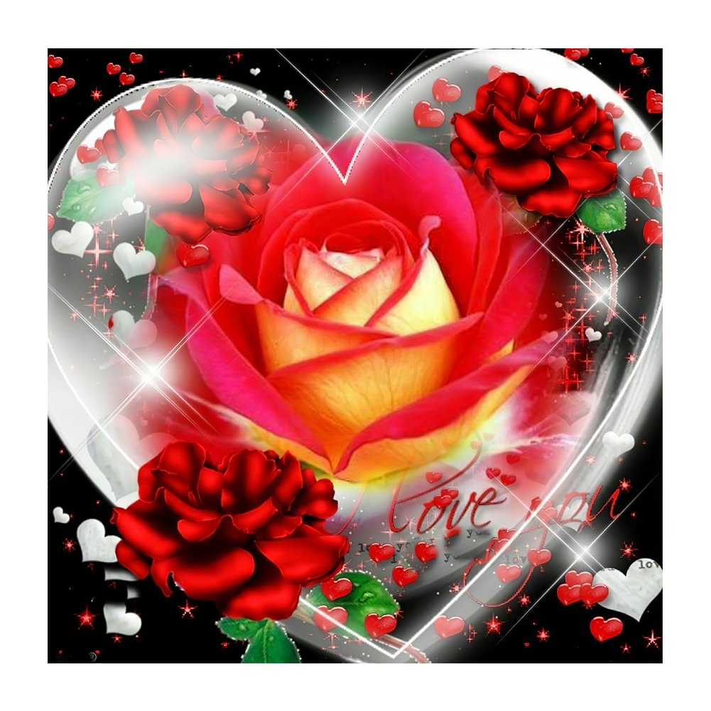 Love Rose - Full Round - Diamond Painting
