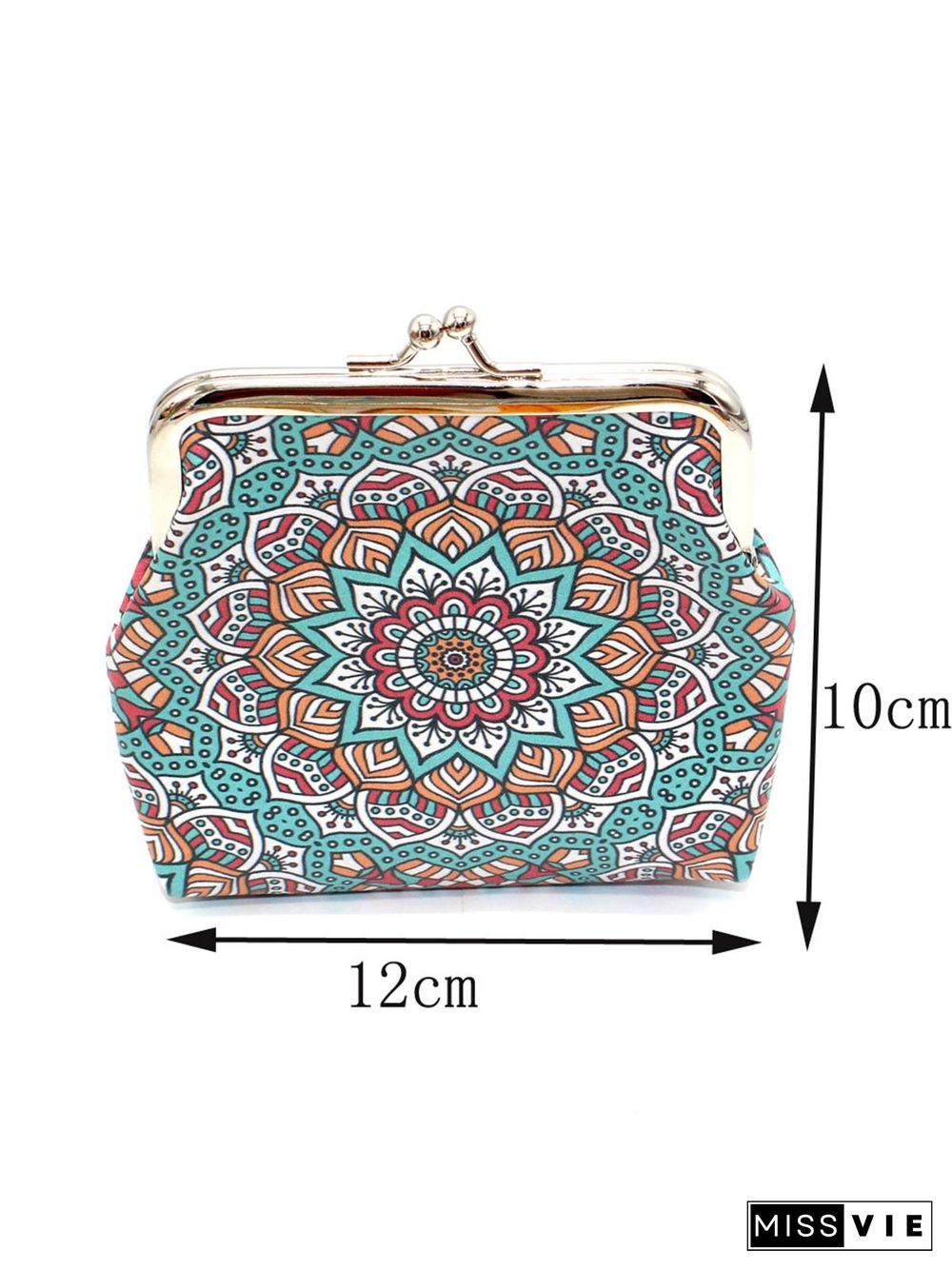 Ethnic Pattern Kiss Buckle Coin Purse Storage Bag