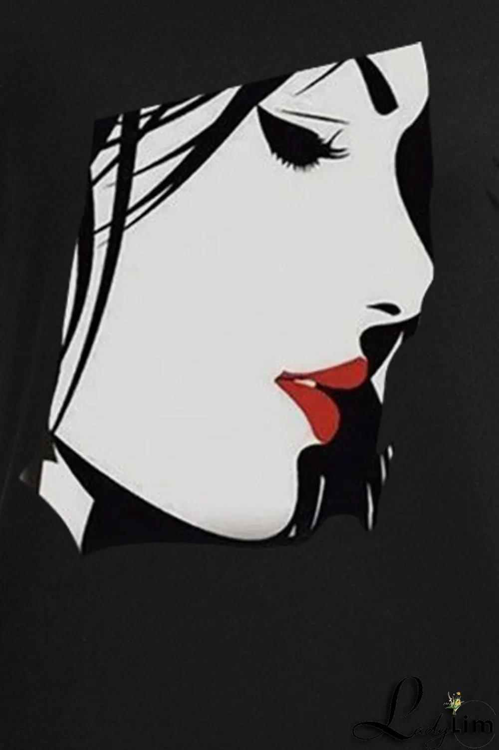 White Fashion Street Print Patchwork T-Shirts